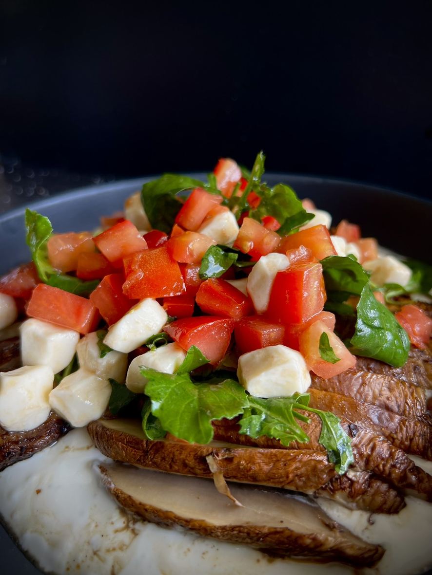 Portobello con queso de cabra